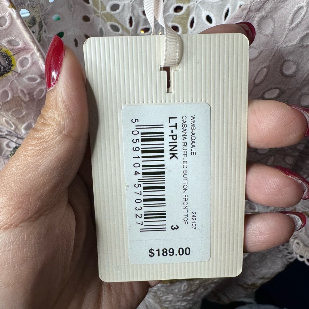 Ted Baker Adaale Cabana Ruffled Button Front Top - Picture 6 of 8